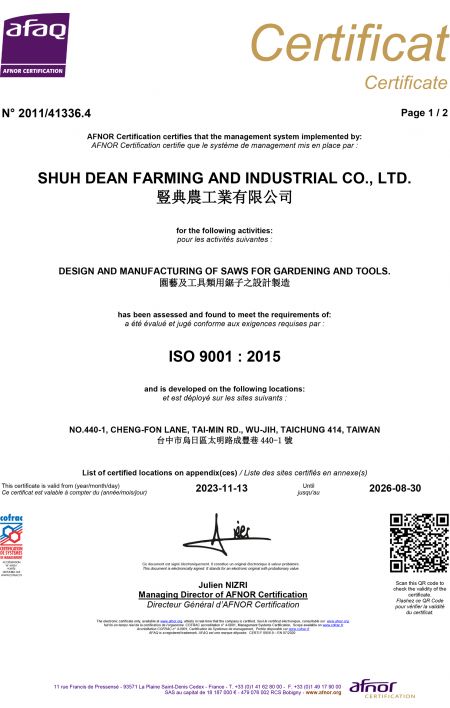Certificato ISO 9001 2023-2026